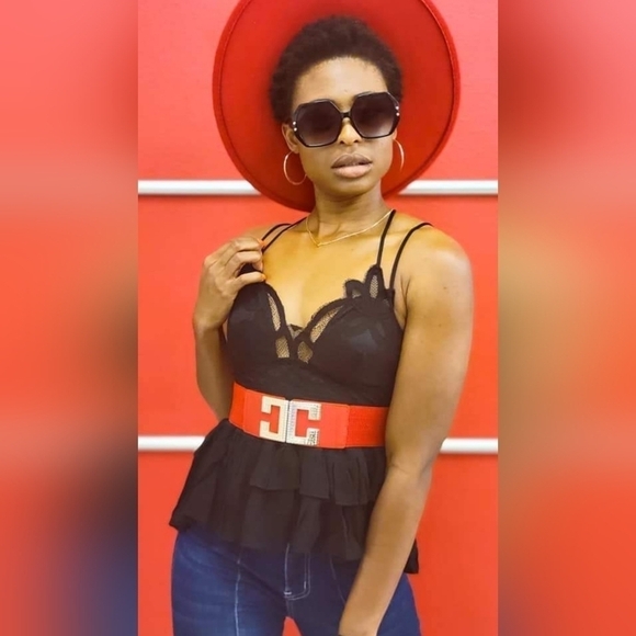 ZENANA - PEPLUM CAMI - CROCHET LACE - Picture 1 of 3